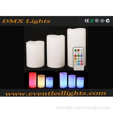 White LED Decorative Candles Pillar For Wedding / Home Part